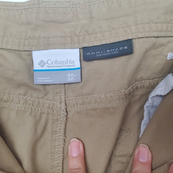 Columbia Men's 40W Omni-Shade Sun Protection Outdoor Lightweight Khaki Pants - Picture 6 of 7